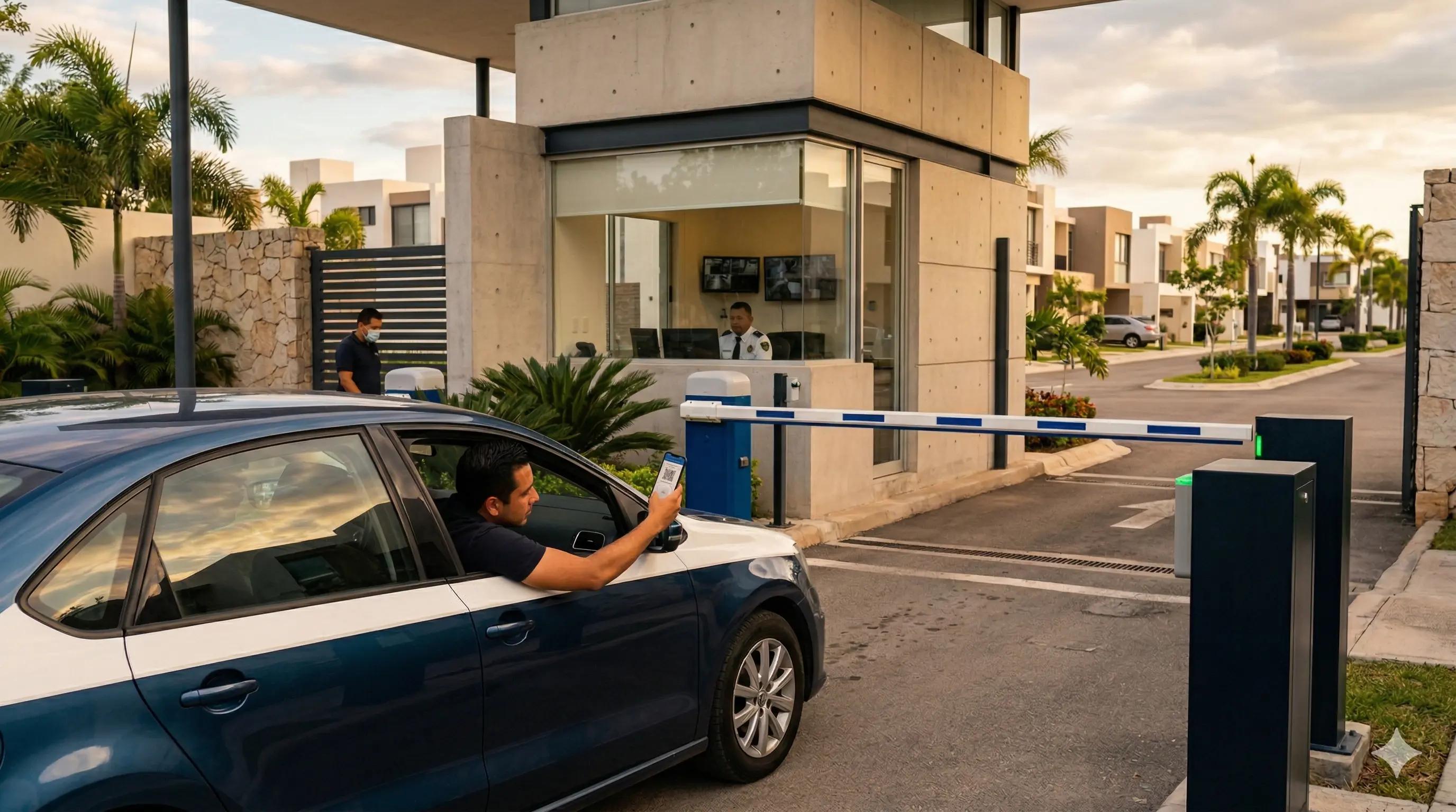 Caso de uso real de control de acceso residencial con validación digital en caseta